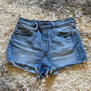 Levi's Light Blue High Waist Women's Shorts